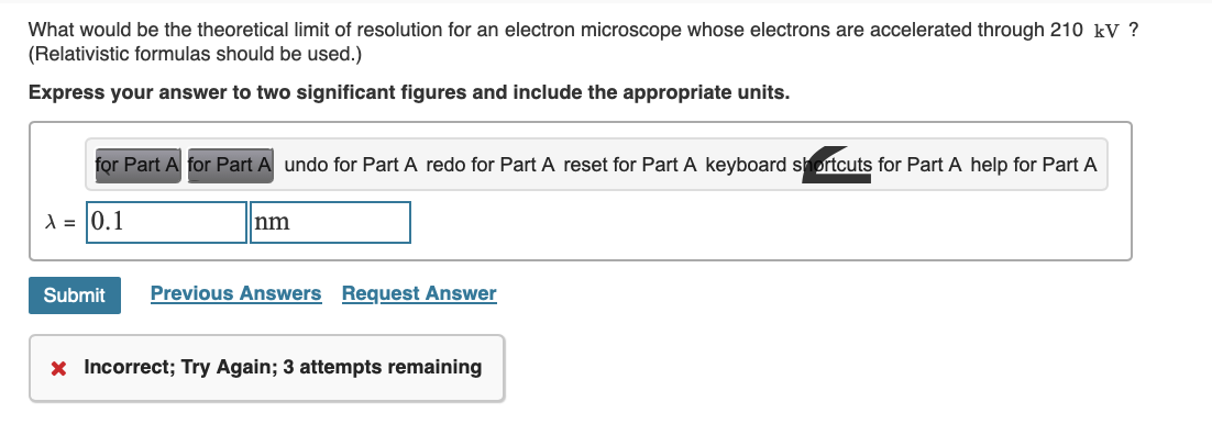 What would be the theoretical limit of resolution