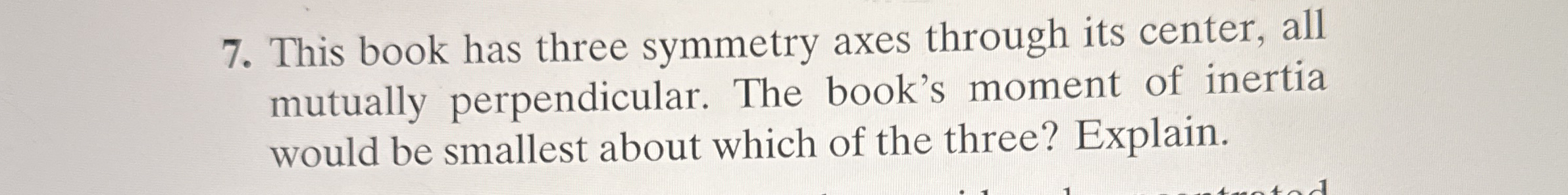 This book has three symmetry axes through its