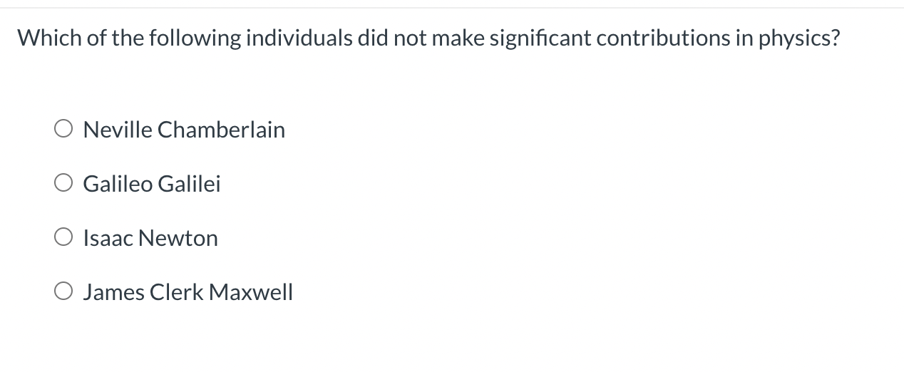 Which of the following individuals did not make