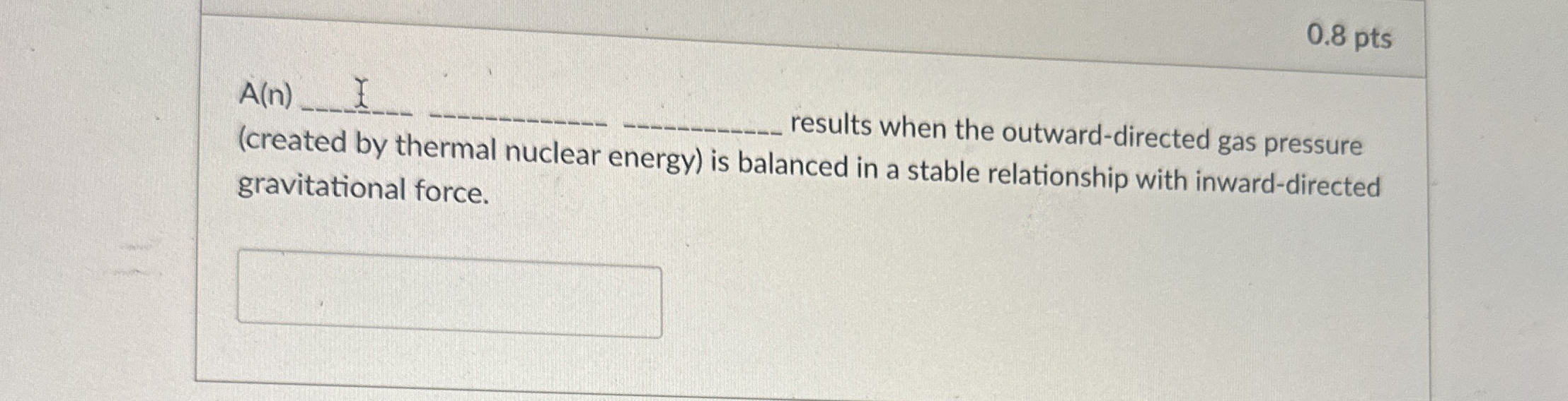 0 . 8 pts A ( n ) q , q , q , results when the