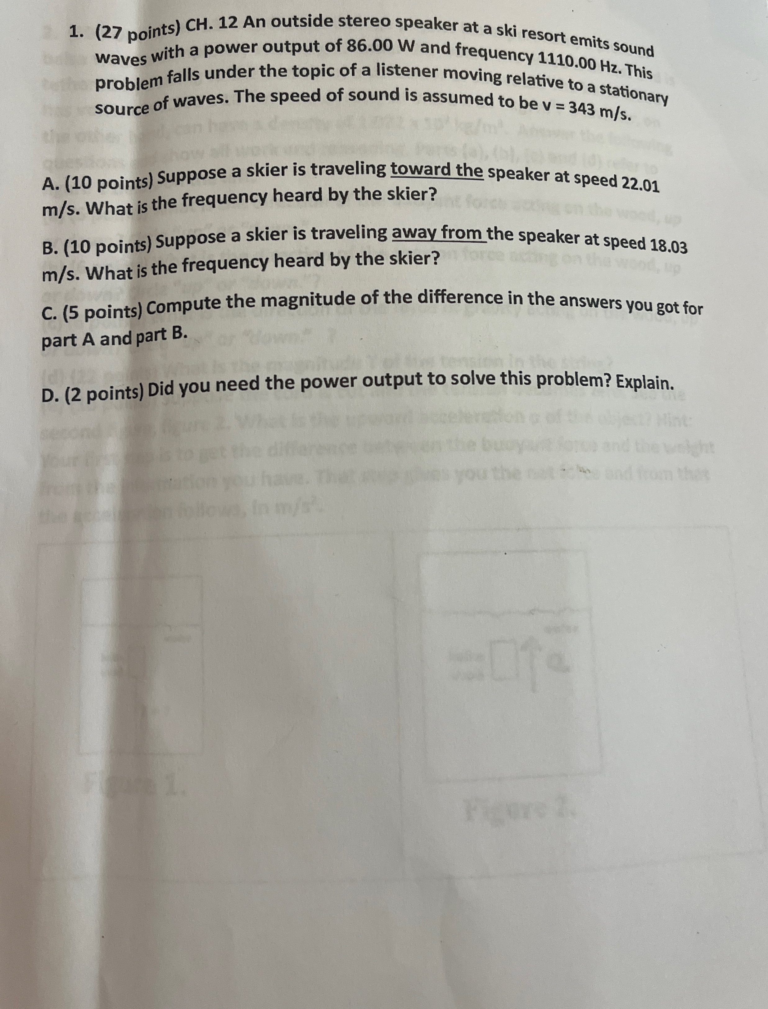 ( 2 7 points ) CH . 1 2 An outside stereo speaker