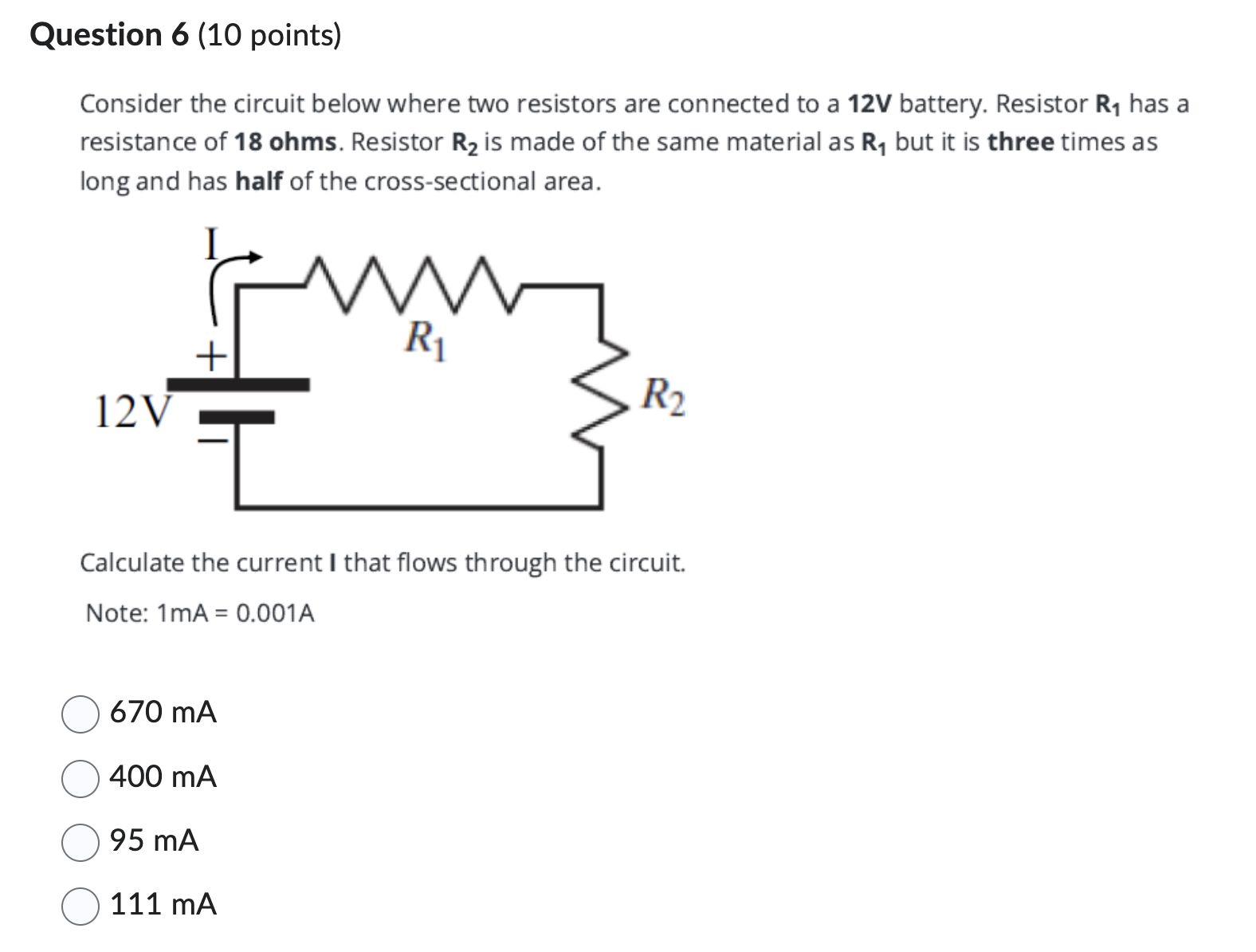 Question 6 ( 1 0 points ) Consider the circuit