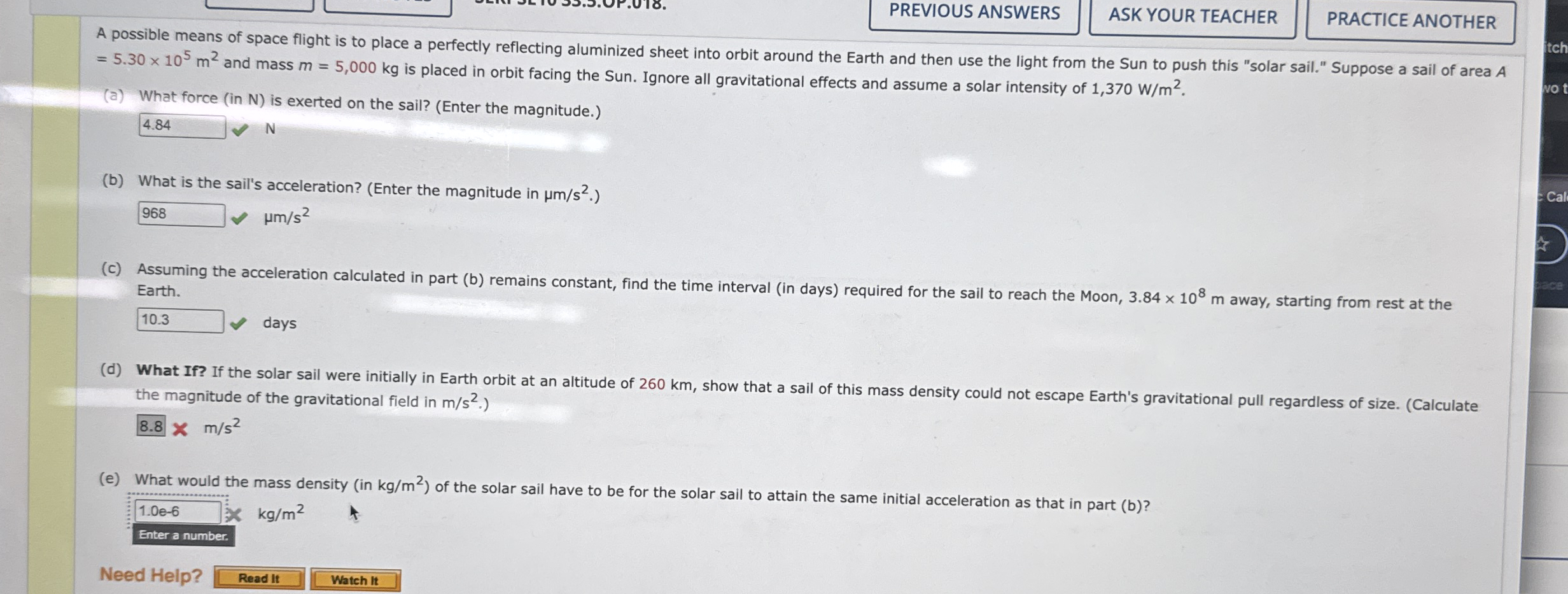 PREVIOUS ANSWERS A possible means of space flight