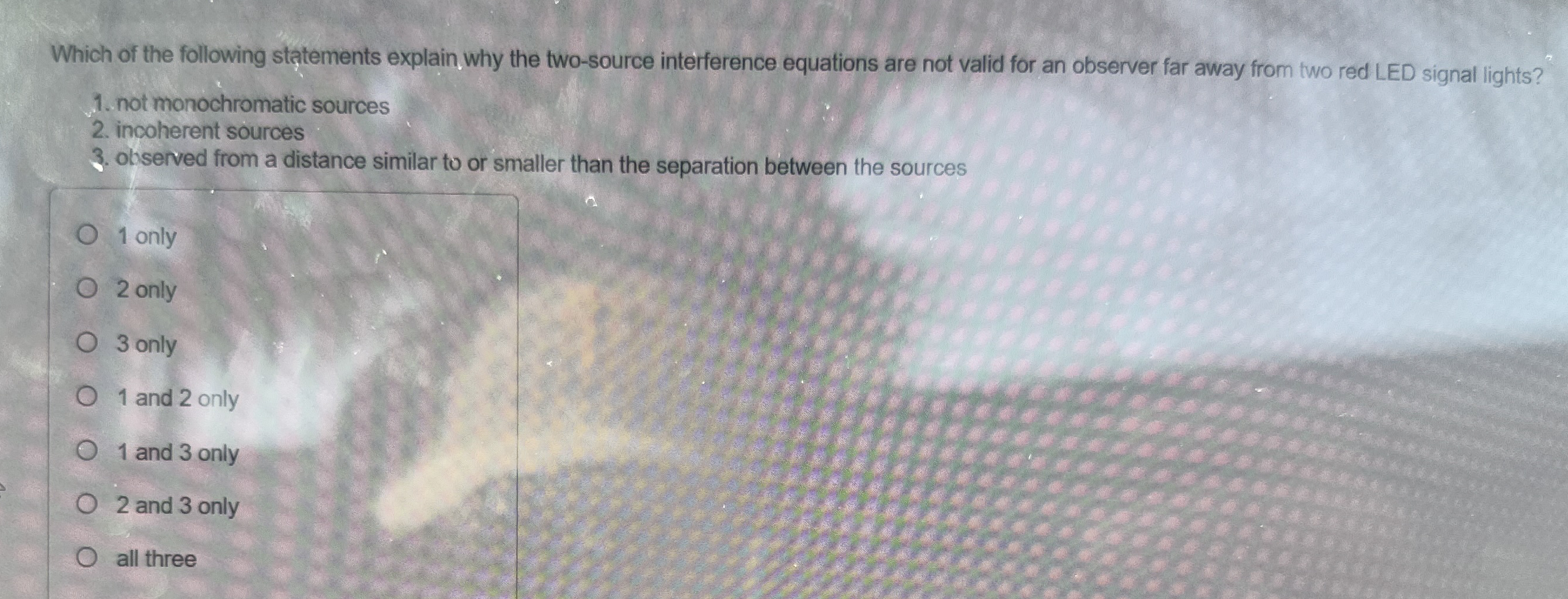 Which of the following st tements explain, why