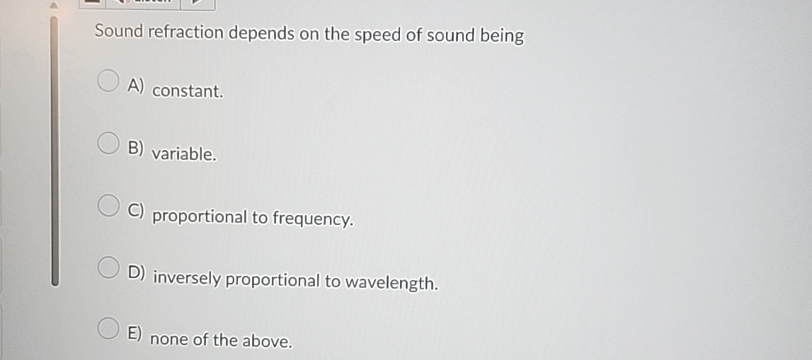 Sound refraction depends on the speed of sound