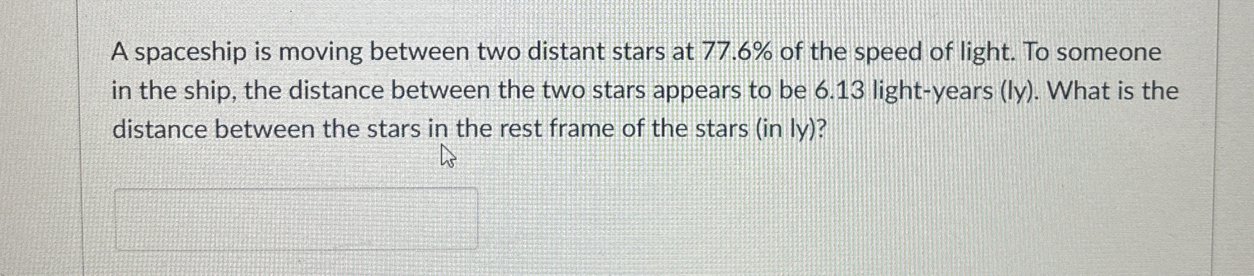 A spaceship is moving between two distant stars