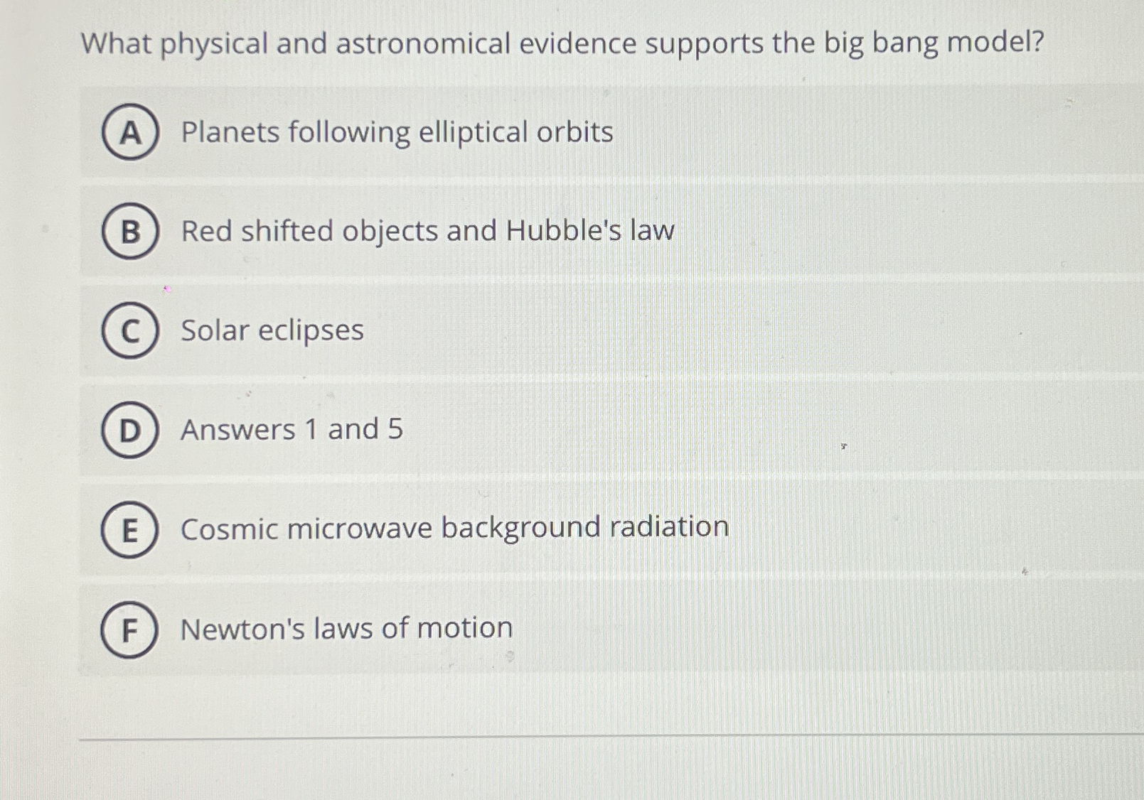 What physical and astronomical evidence supports