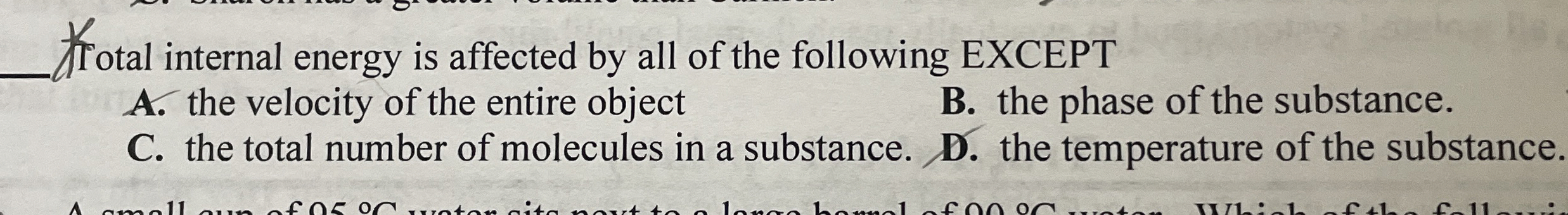 Hotal internal energy is affected by all of the