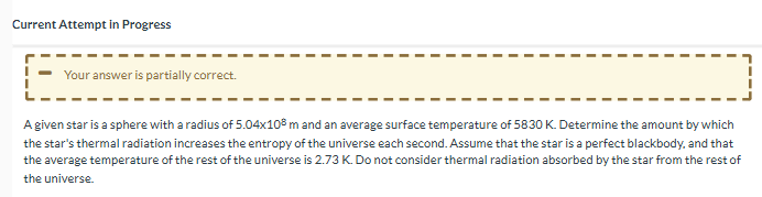 Current Attempt in Progress A given star is a