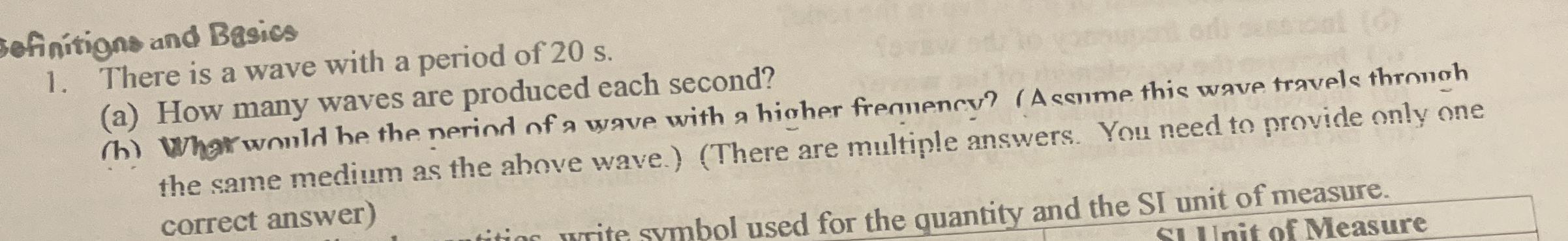 sefinitigns and Basics There is a wave with a
