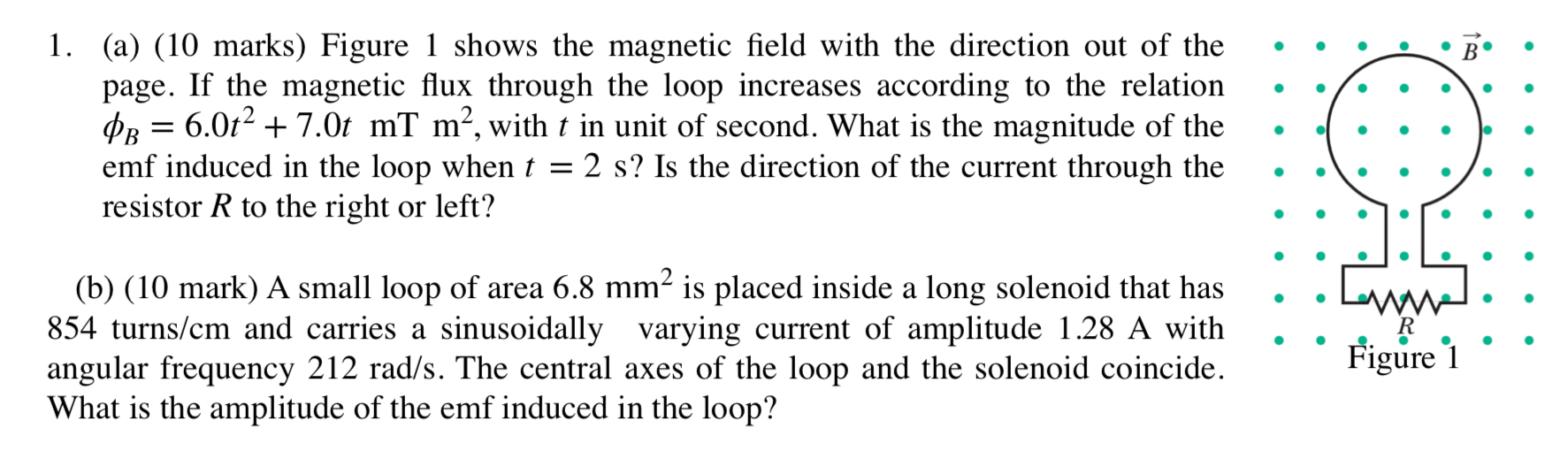 ( a ) ( 1 0 marks ) Figure 1 shows the magnetic