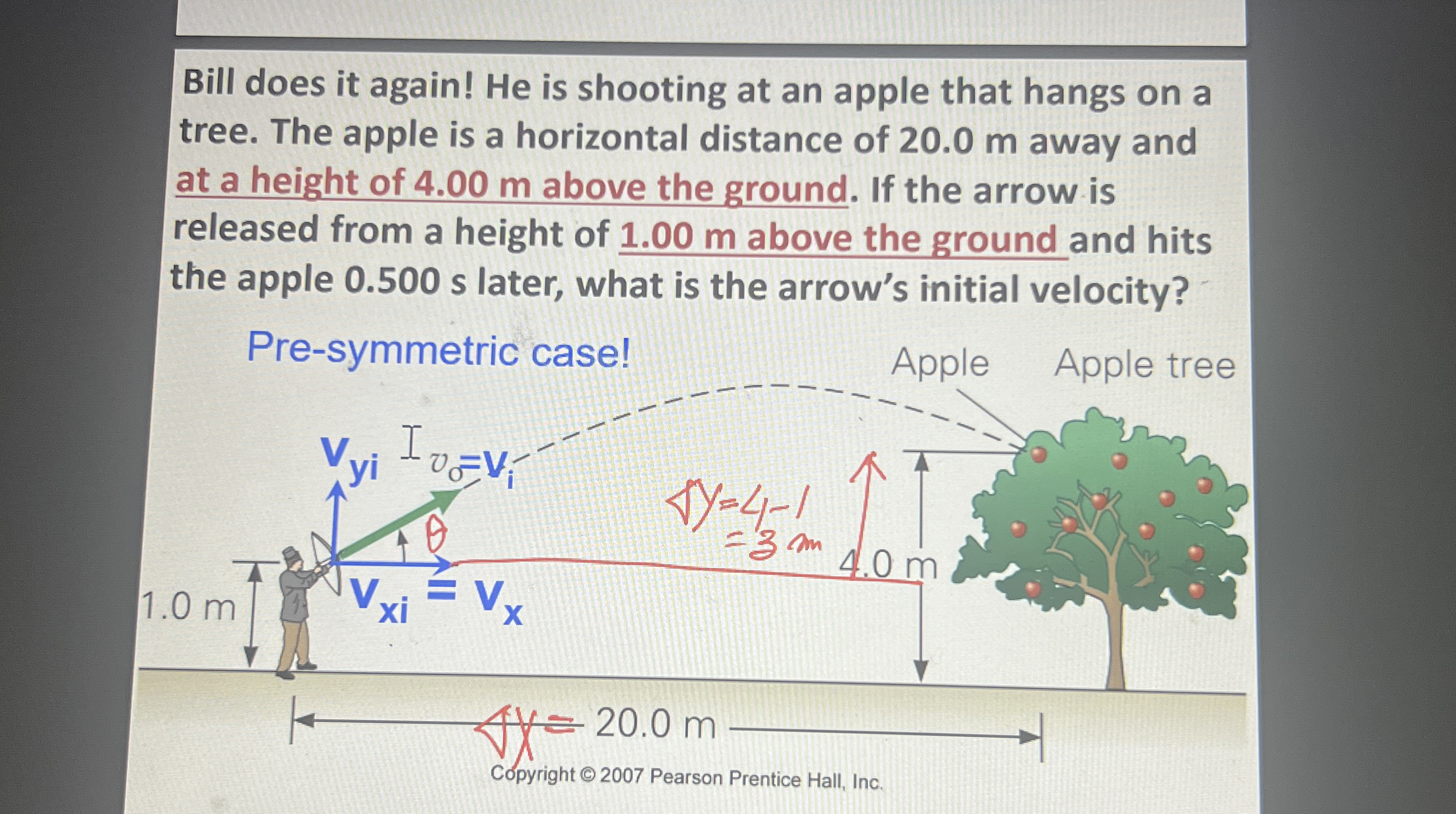 Bill does it again! He is shooting at an apple