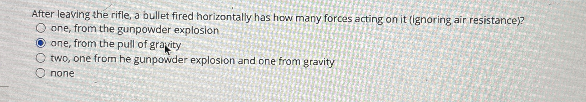 After leaving the rifle, a bullet fired