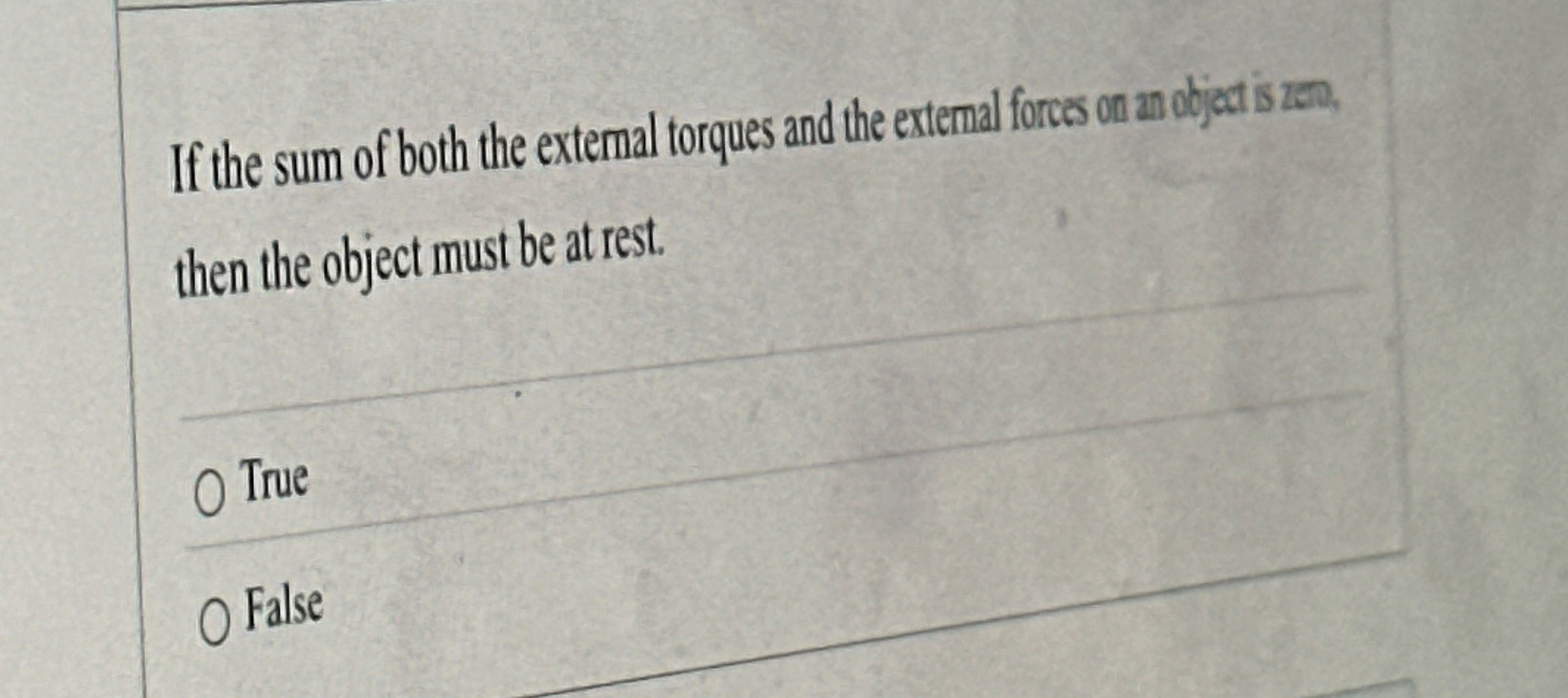 If the sum of both the extemal torques and the