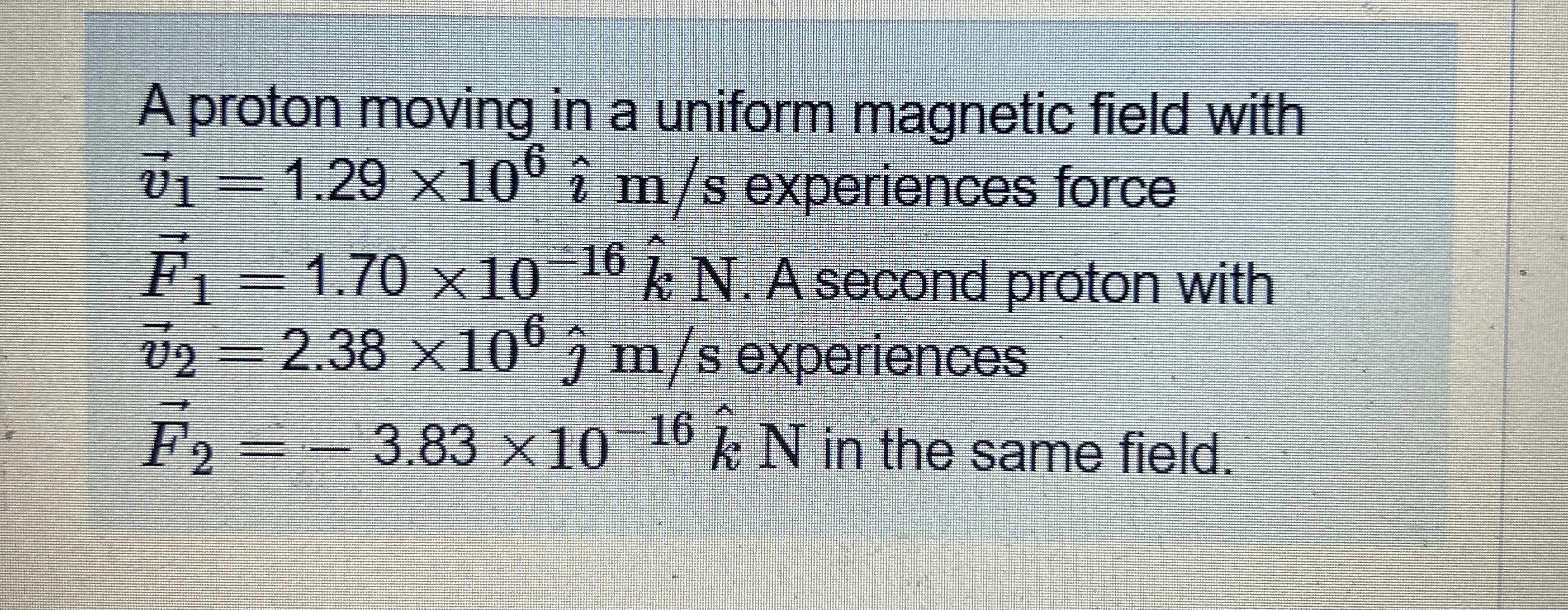 A proton moving in a uniform magnetic field with