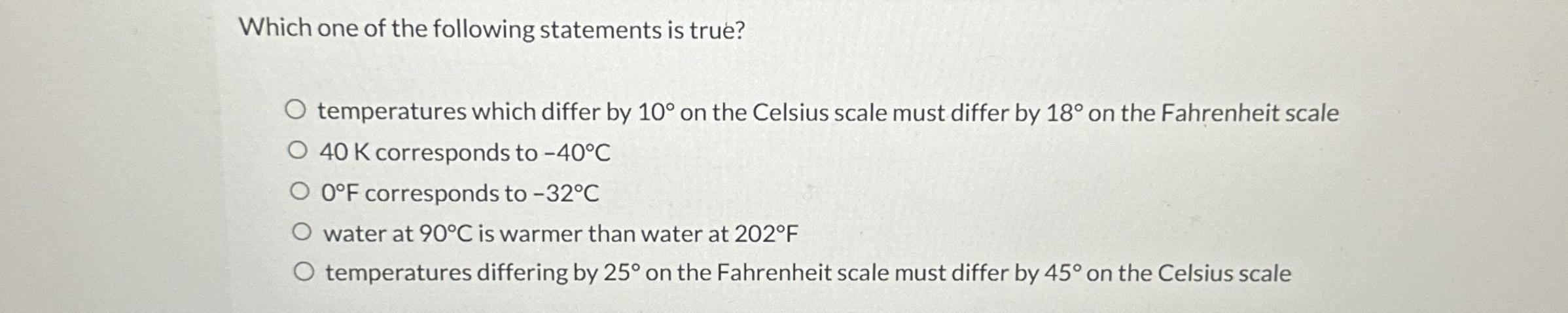 Which one of the following statements is true?