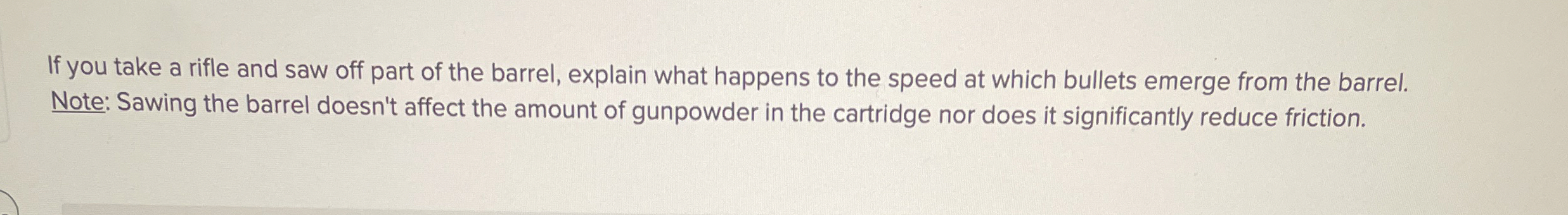 If you take a rifle and saw off part of the