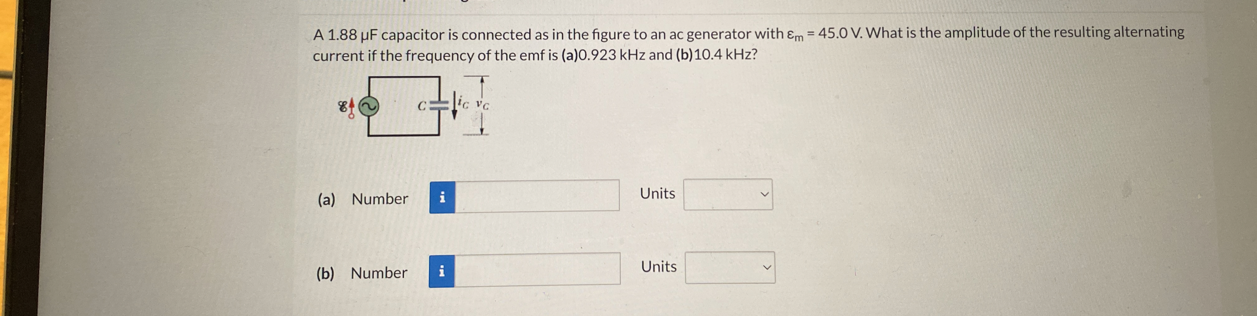 A 1 . 8 8 F capacitor is connected as in the