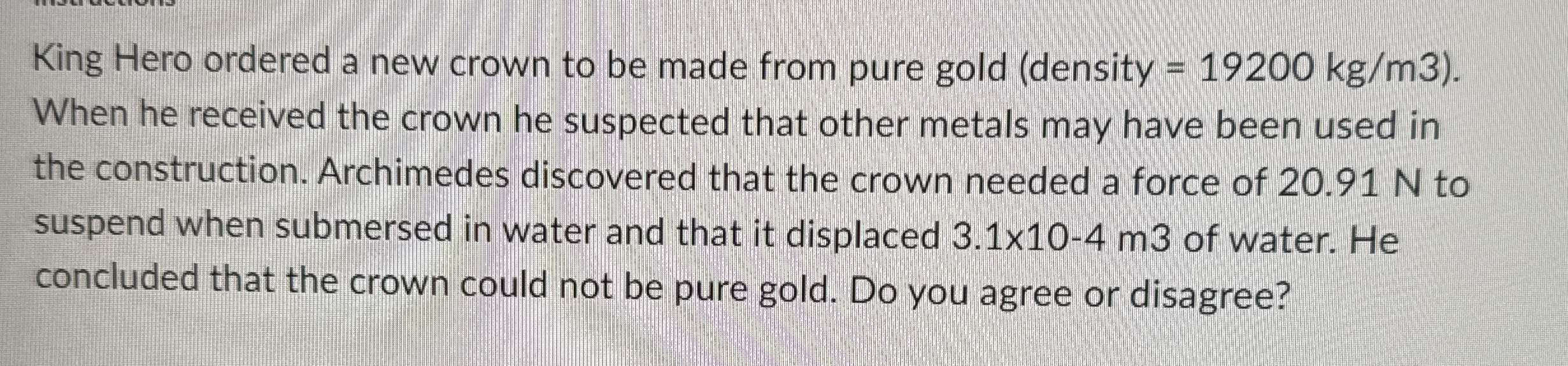 King Hero ordered a new crown to be made from