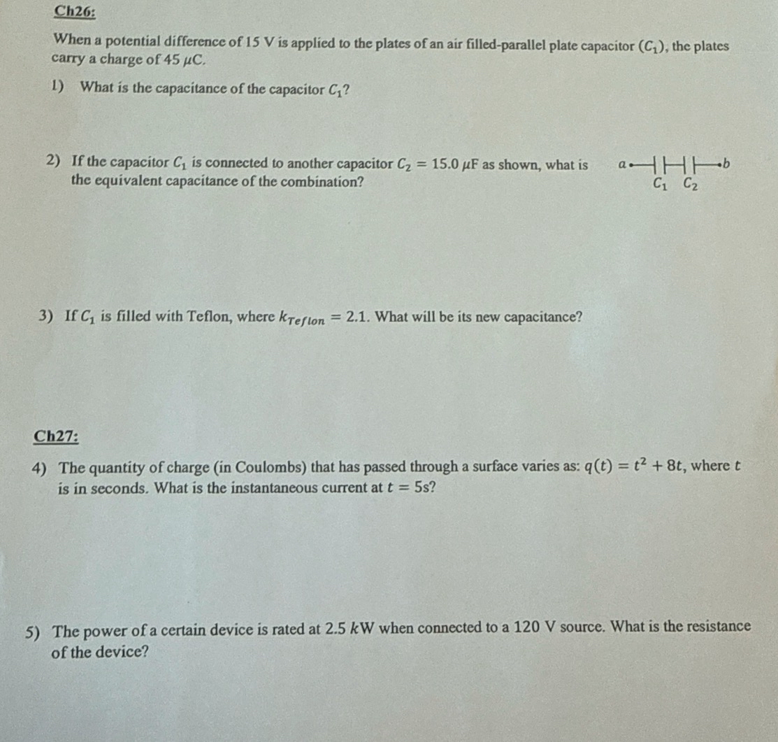 Ch 2 6 : When a potential difference of 1 5 V is