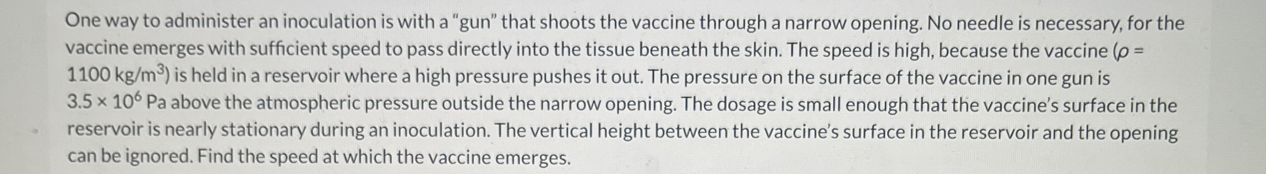 One way to administer an inoculation is with a