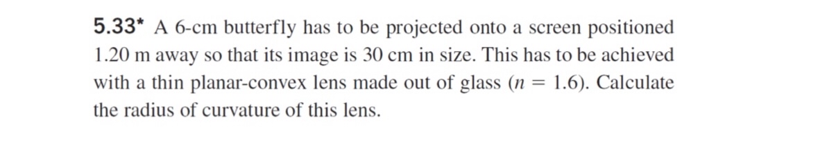 5 . 3 3 * * A 6 - c m butterfly has to be