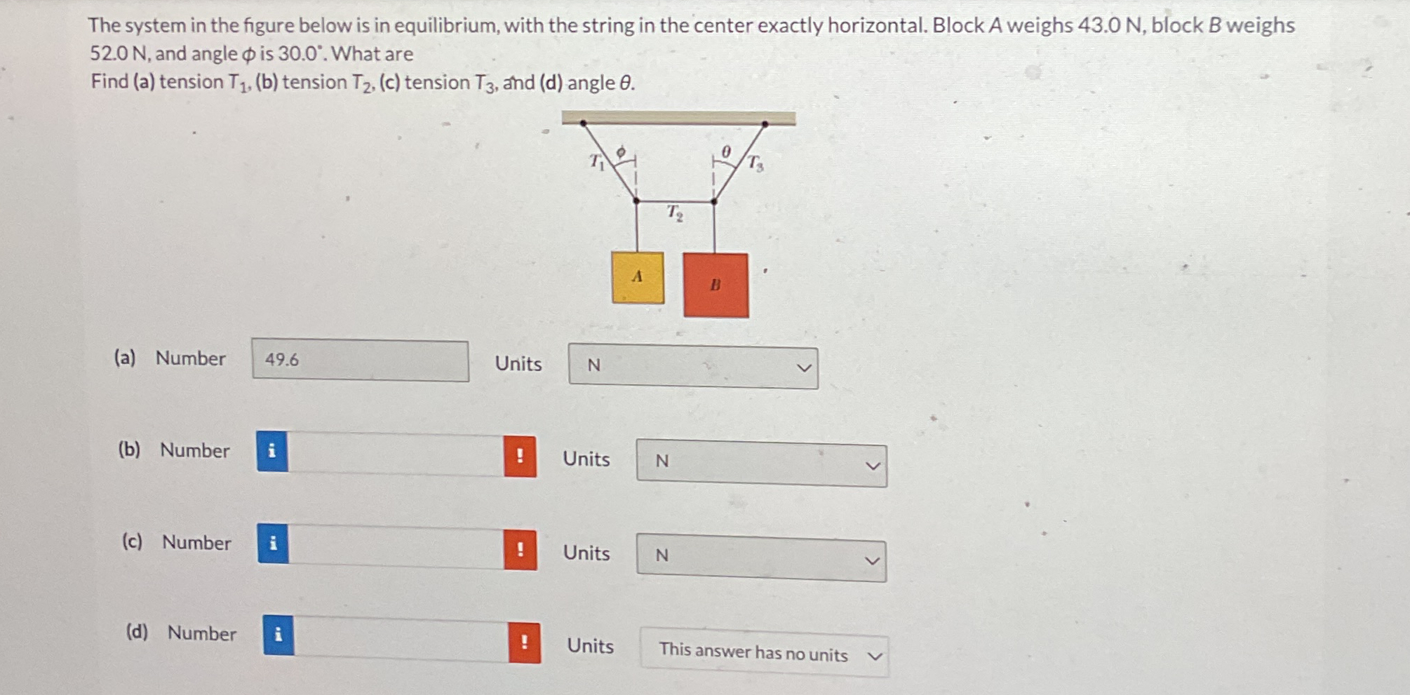 The system in the figure below is in equilibrium,