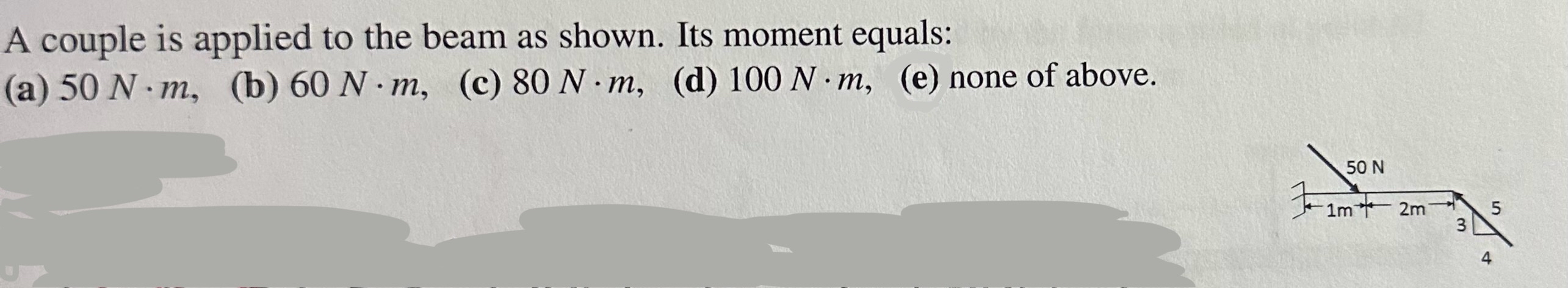 Correct Answer is 6 0 Nm please calculate and