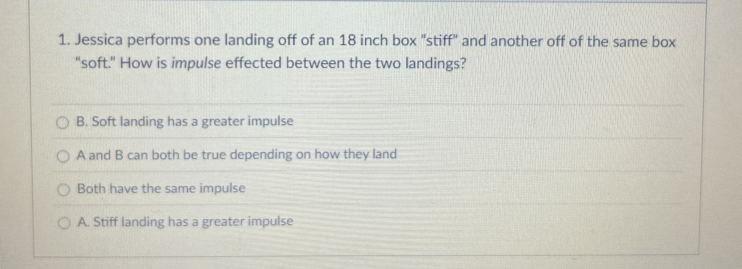 Jessica performs one landing off of an 1 8 inch