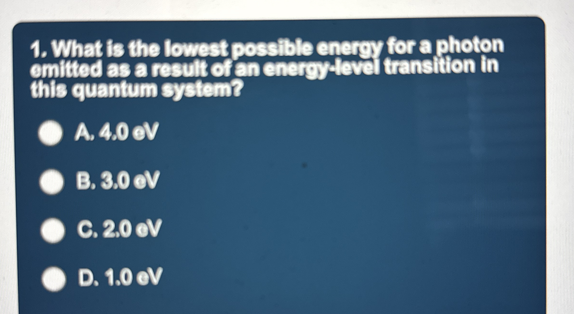 What is the lowest possible energy for a photon