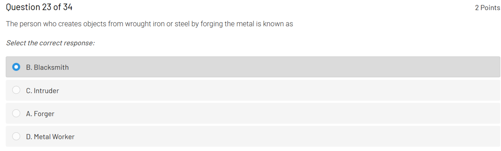Question 2 3 of 3 4 The person who creates