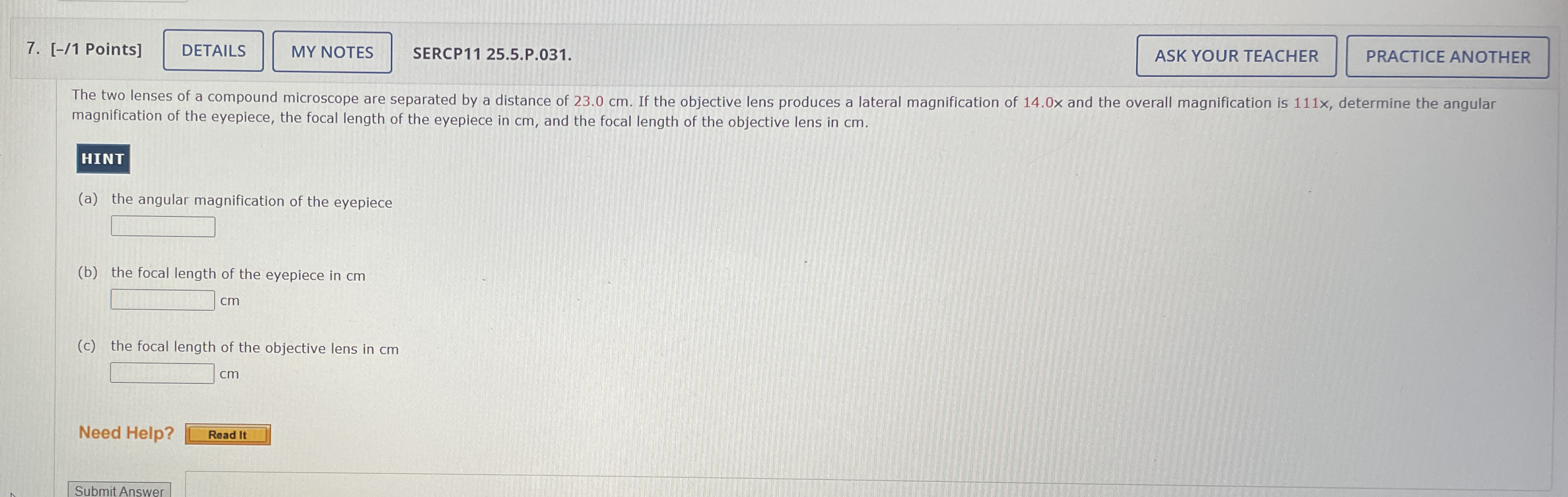 [ - / 1 Points ] SERCP 1 1 2 5 . 5 . P . 0 3 1 .