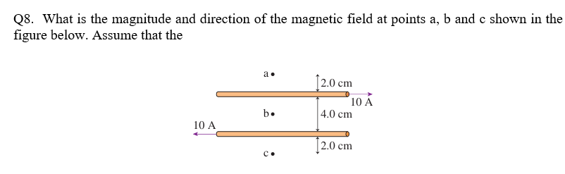 Q 8 . What is the magnitude and direction of the