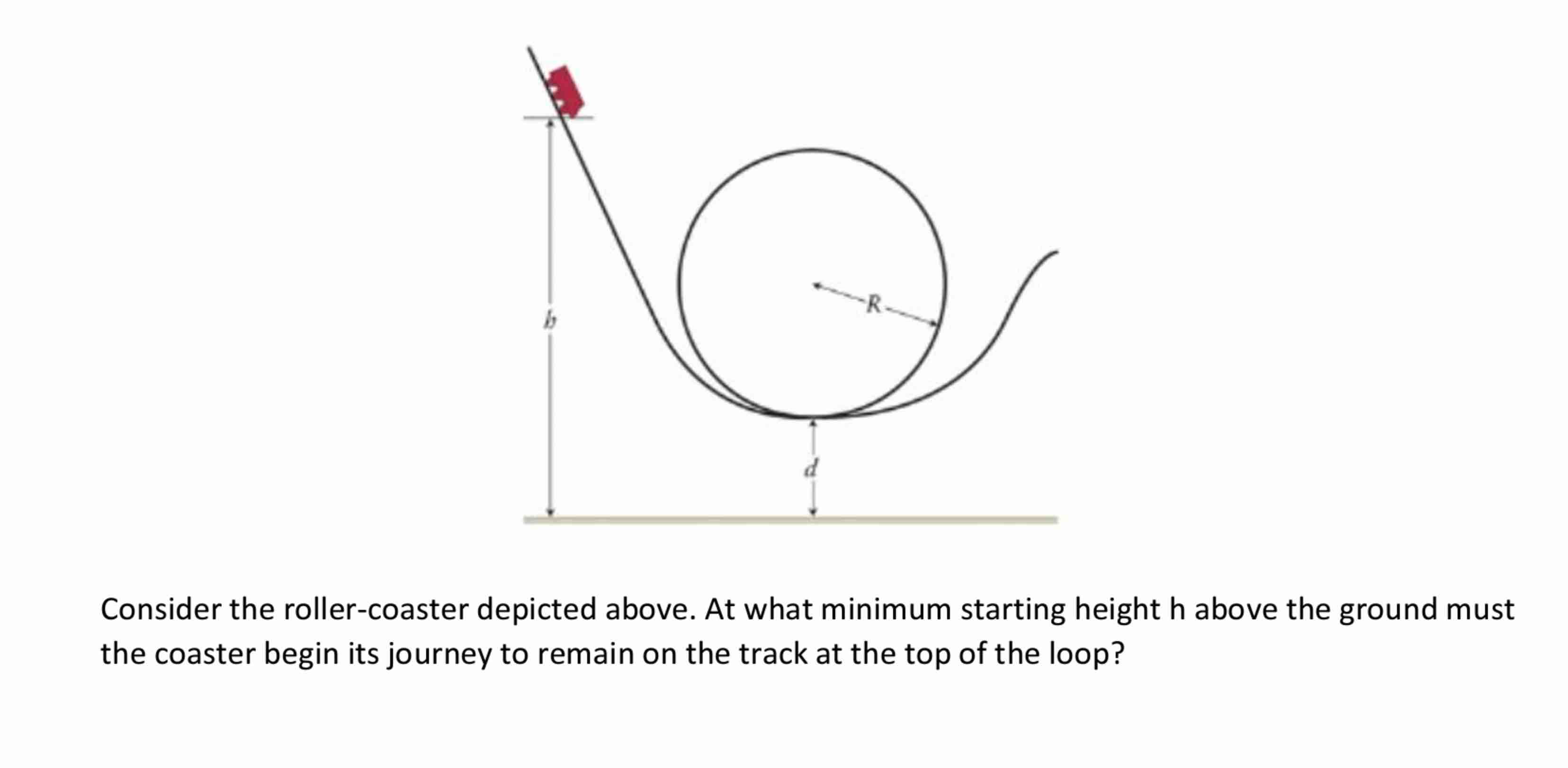 Consider the roller - coaster depicted above. At