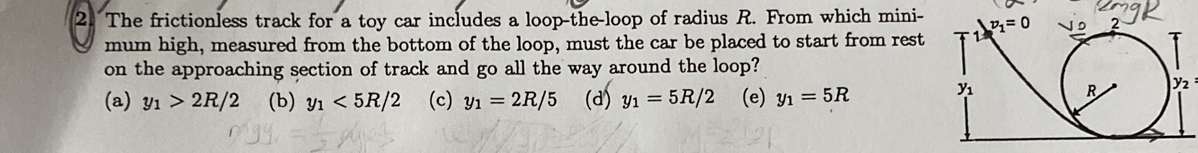 The frictionless track for a toy car includes a