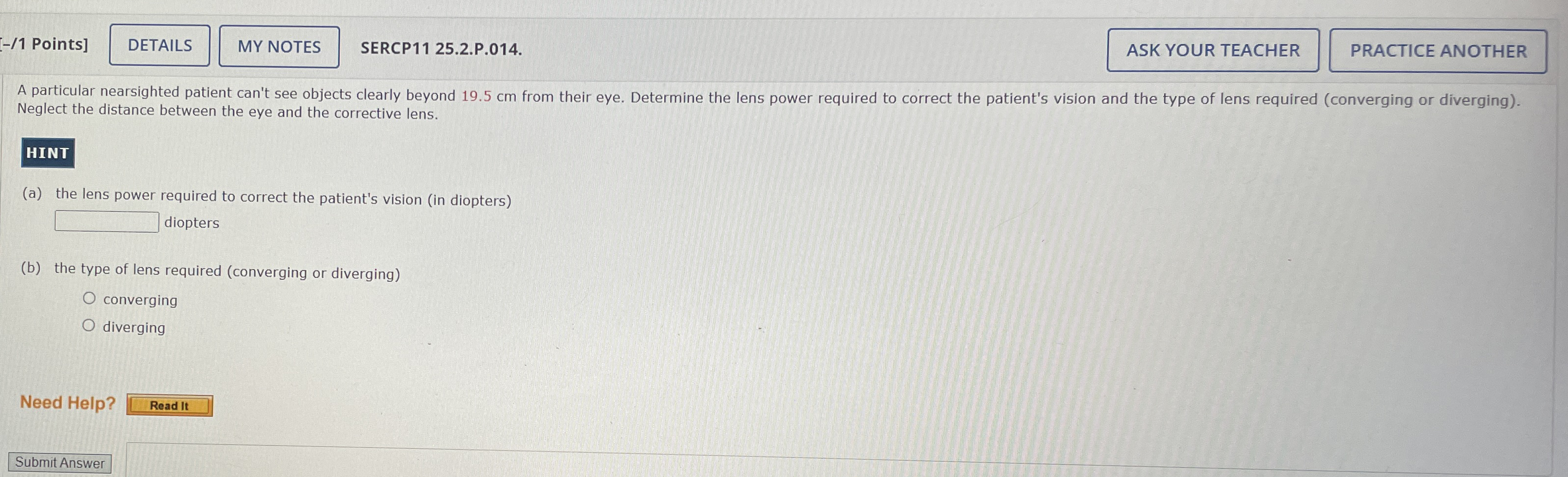[ - / 1 Points ] SERCP 1 1 2 5 . 2 . P . 0 1 4 .