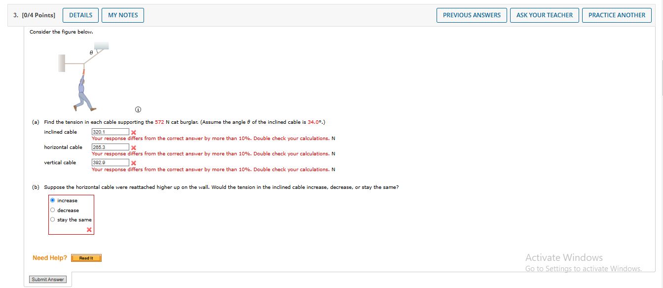 Consider the figure below. ( a ) Find the tension