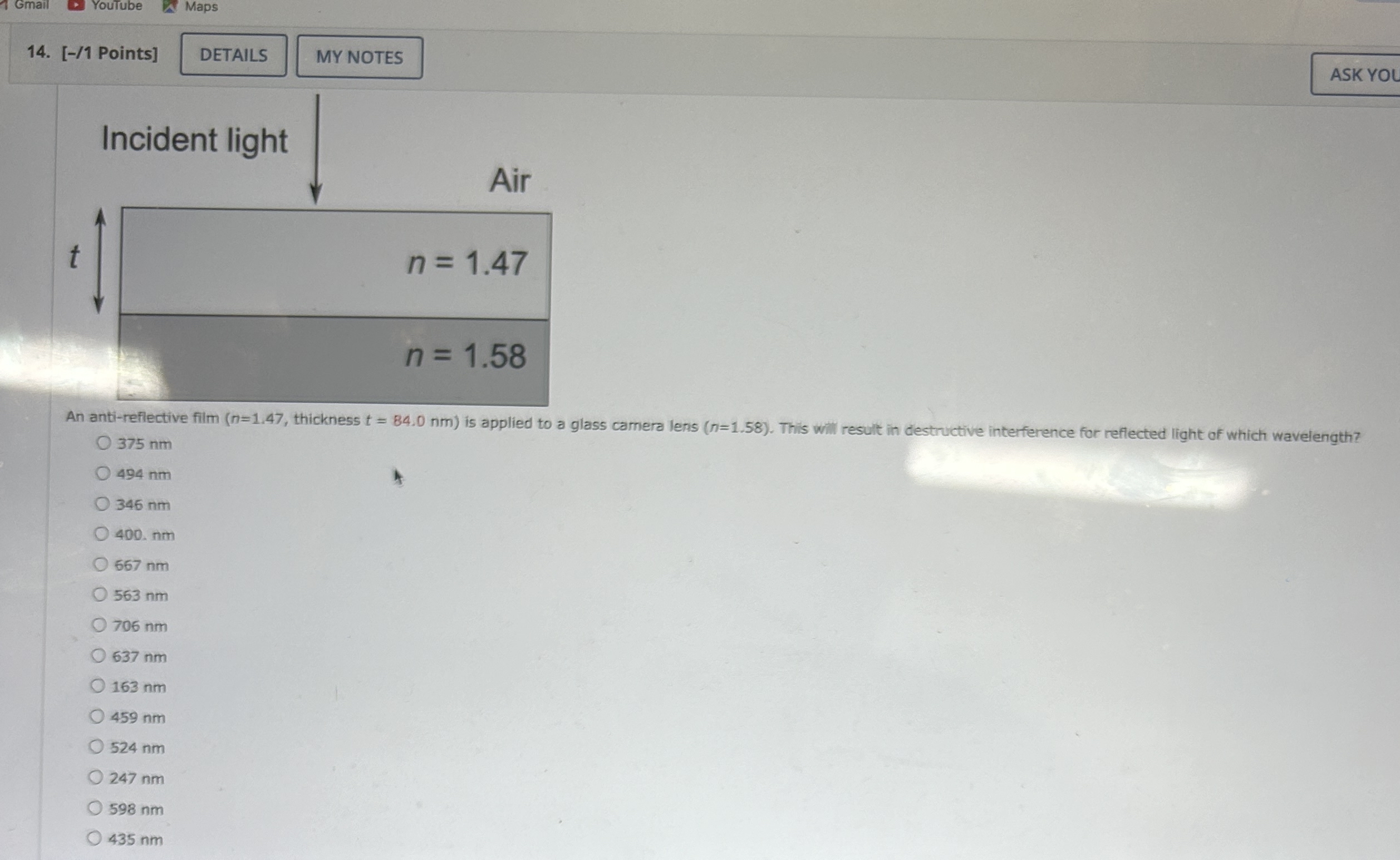 Gmail Youtube Maps 1 4 . [ - / 1 Points ] An anti