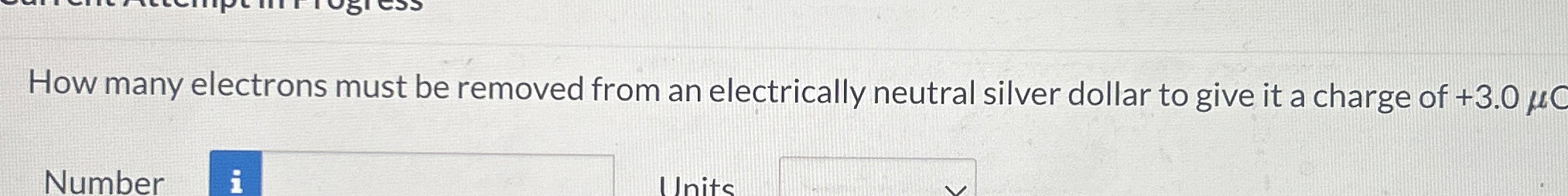 How many electrons must be removed from an