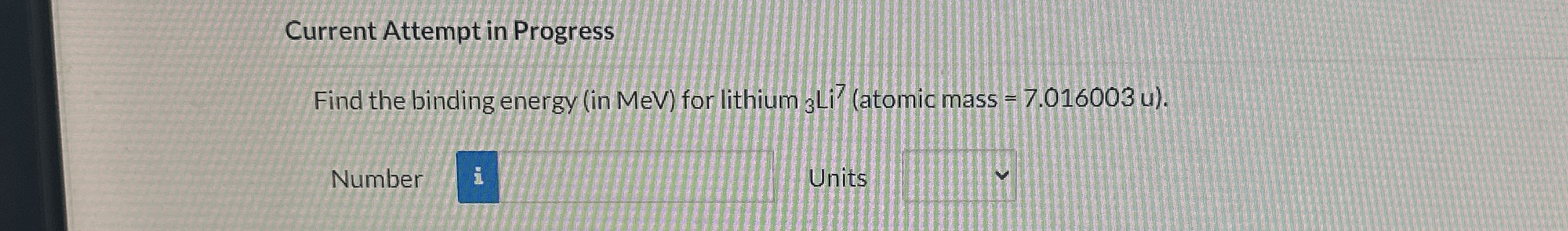 Current Attempt in Progress Find the binding