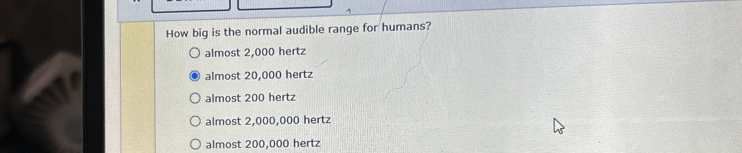 How big is the normal audible range for humans?