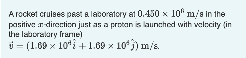 A ) What is the proton's speed in the laboratory