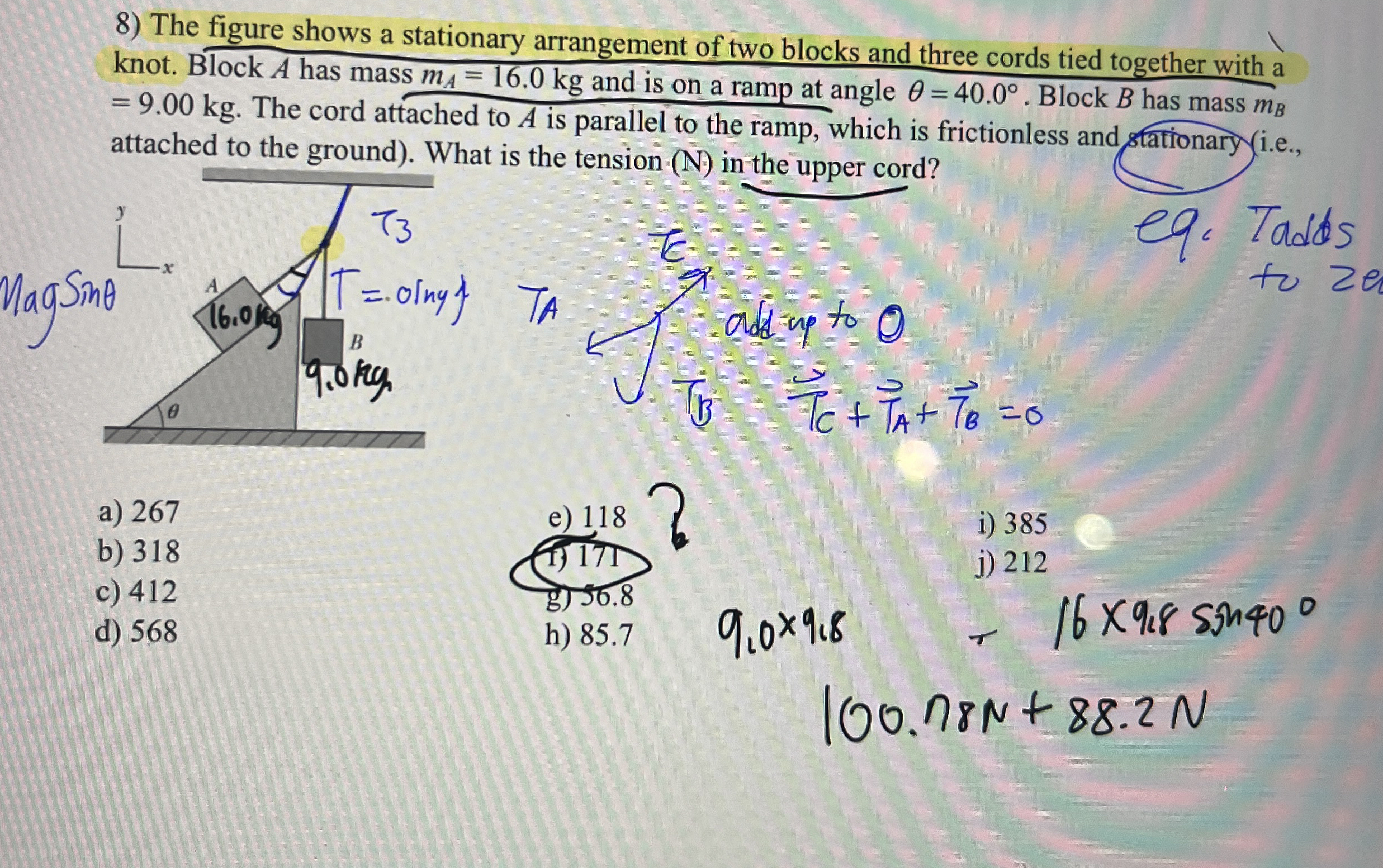 The figure shows a stationary arrangement of two