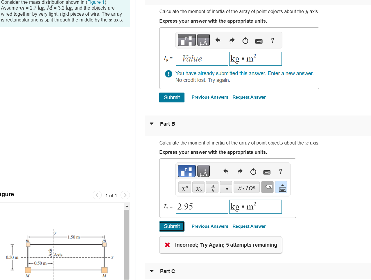 Consider the mass distribution shown in ( Figure
