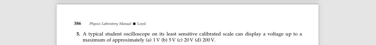 3 8 6 Physics Laboratory Manual - Loyd 5 . A