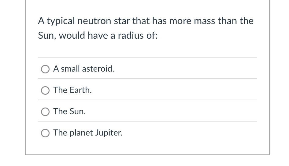 A typical neutron star that has more mass than
