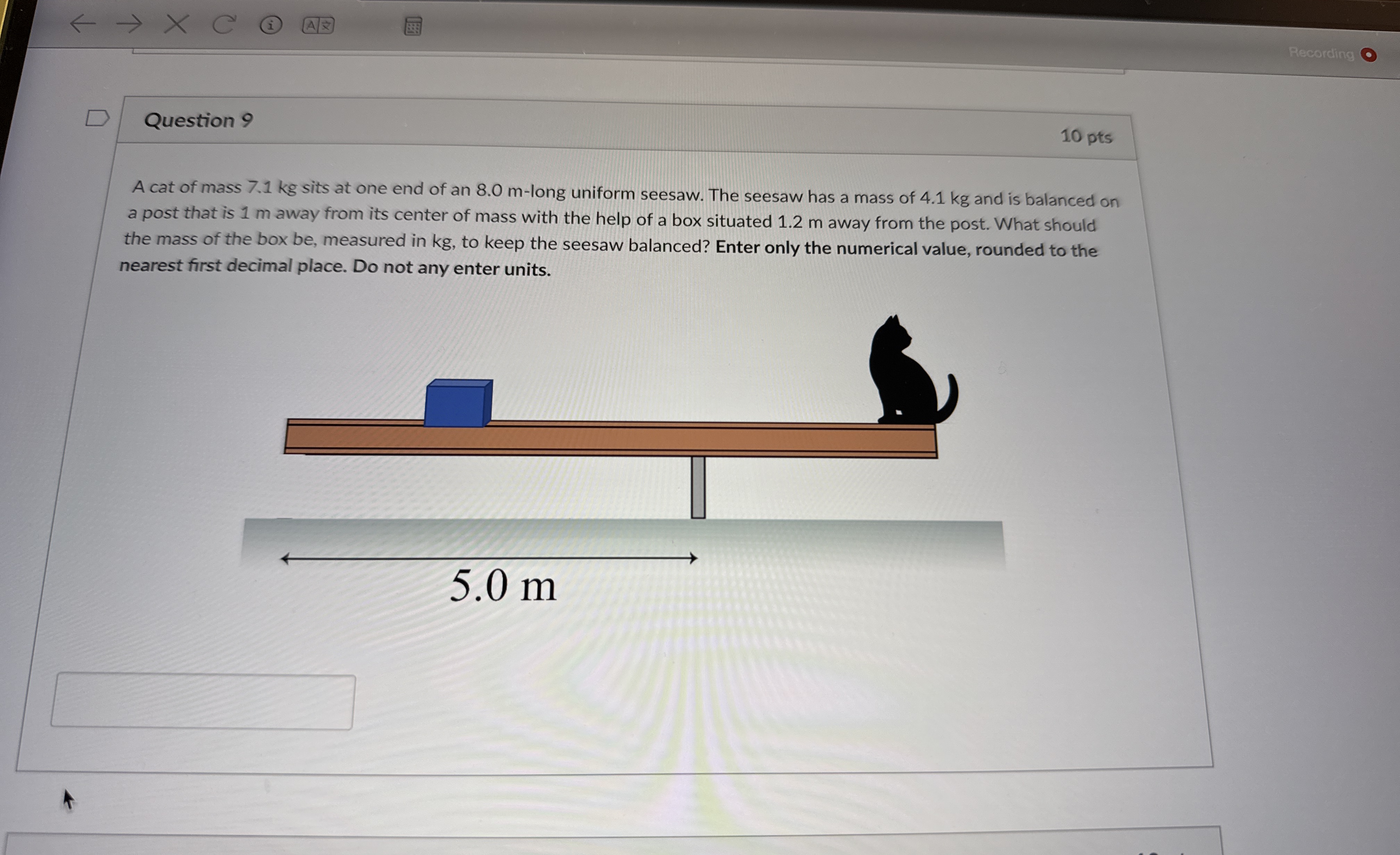 Question 8 1 0 pts You toss a bottle of mass m
