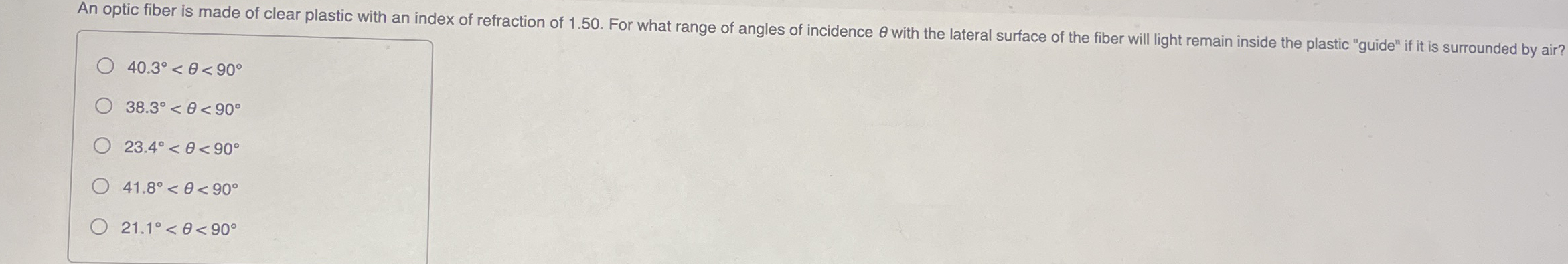 An optic fiber is made of clear plastic with an