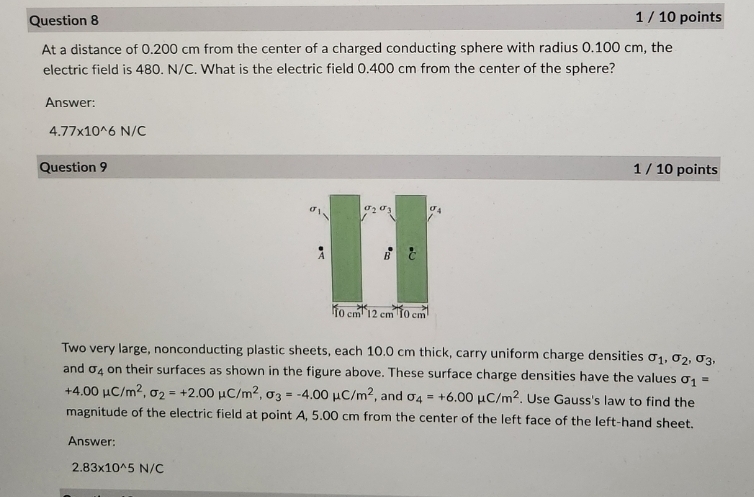 Question 8 1 / 1 0 points At a distance of 0 . 2