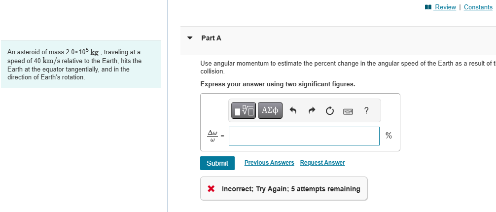An asteroid of mass 2 . 0 xx 1 0 ^ ( 5 ) kg ,